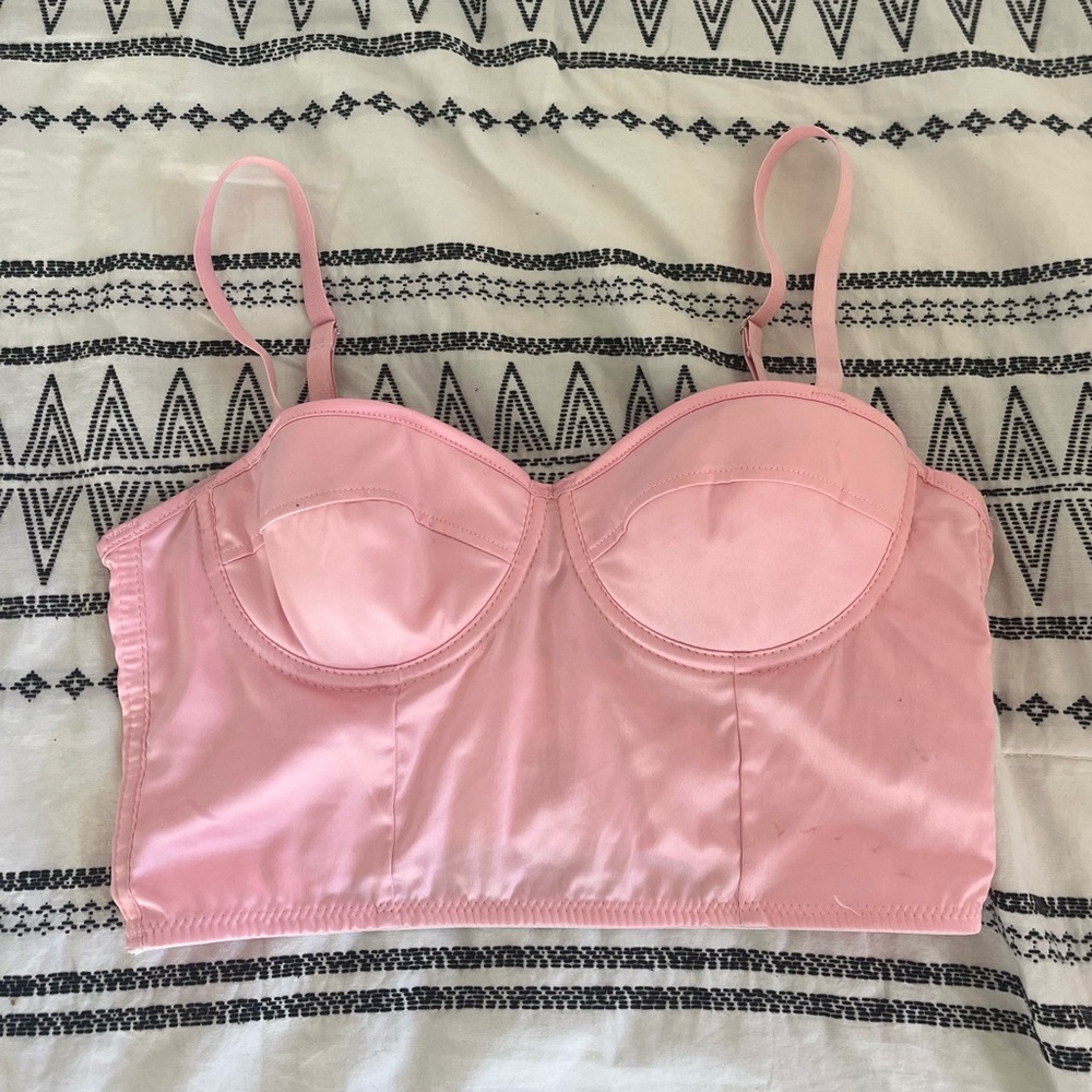 Pink corset top